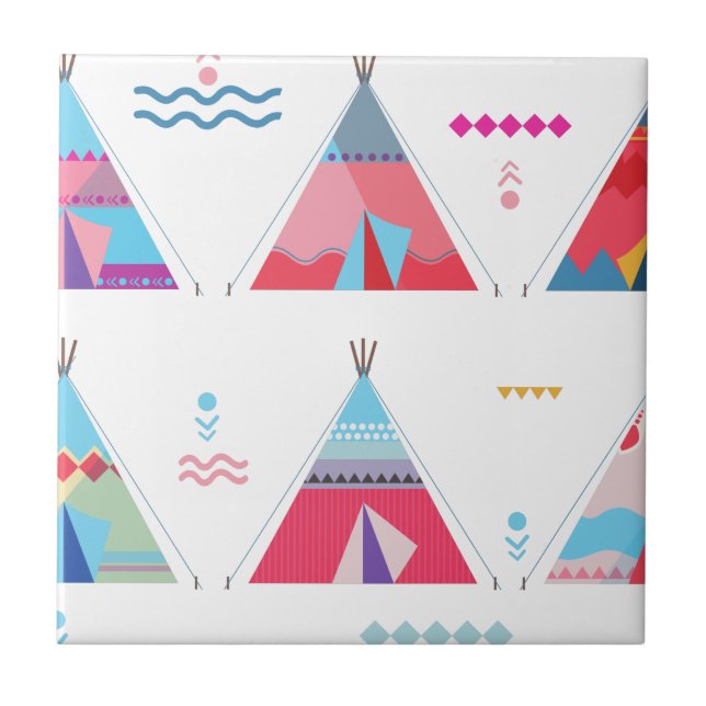 pink tipi ceramic tile (Front)