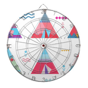 pink tipi dartboard