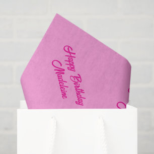 Pink Tissue Paper with Your Own Text