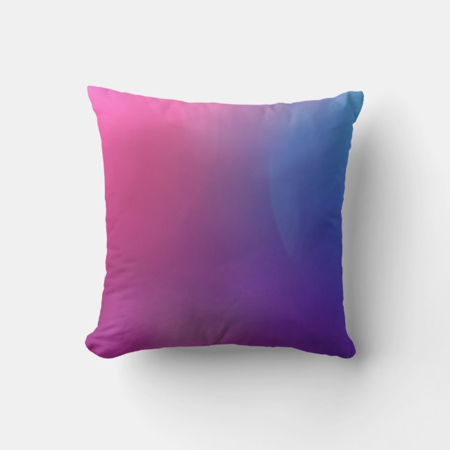 Pink to Blue Gradient Blend Cushion (Front)