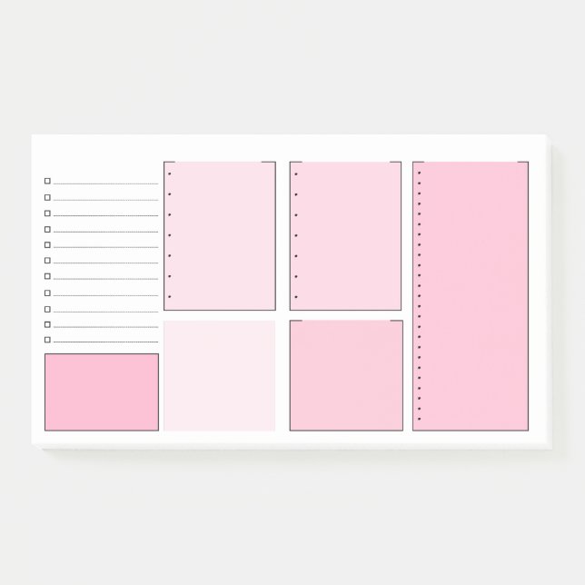 Pink to do list Post-it® Notes (Front)