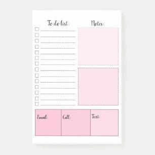 Pink  to do list Post-it® Notes