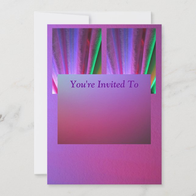 Pink To Green LED Lighting Invitation (Front)