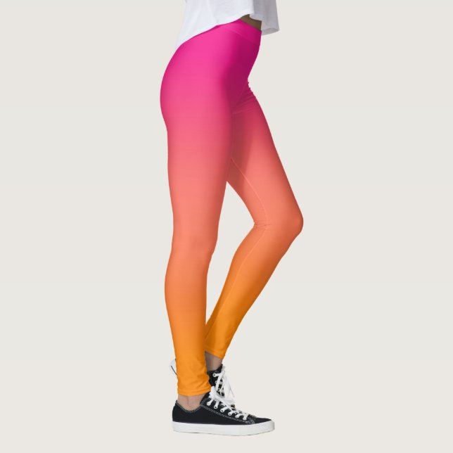 Pink to orange ombre leggings (Right)