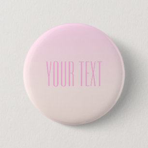 Pink to Peach Sunset Ombre with Customisable Text 6 Cm Round Badge