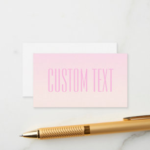 Pink to Peach Sunset Ombre with Customisable Text Enclosure Card