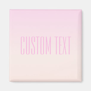 Pink to Peach Sunset Ombre with Customisable Text Magnet
