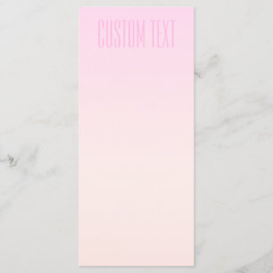 Pink to Peach Sunset Ombre with Customisable Text Menu