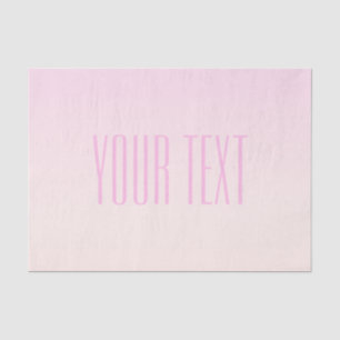 Pink to Peach Sunset Ombre with Customisable Text Tissue Paper