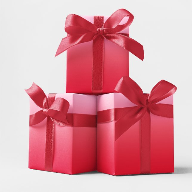 Pink to Red Ombre Wrapping Paper (Pink to Red Ombre Wrapping Paper)
