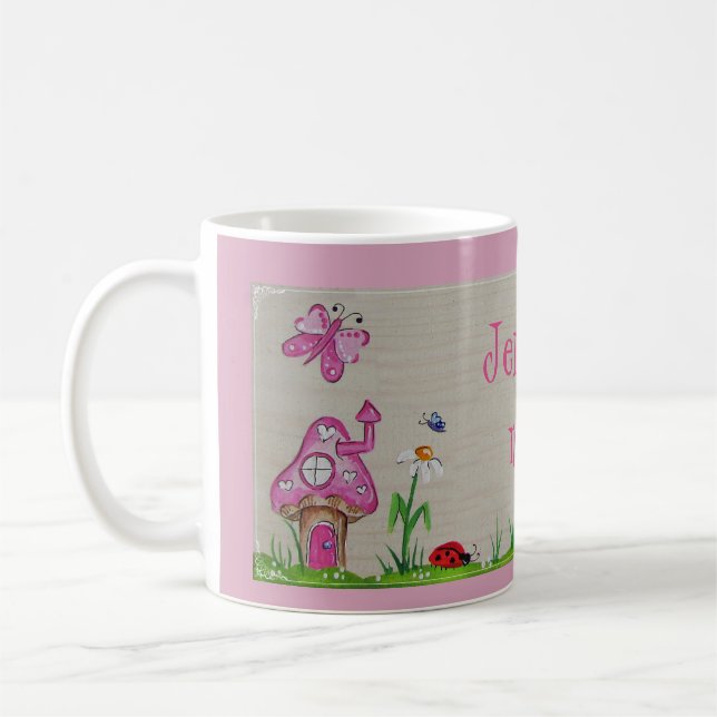 Pink Toadstool Mug (Left)