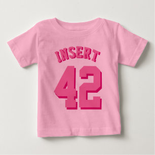 Pink Toddler   Sports Jersey Baby T-Shirt