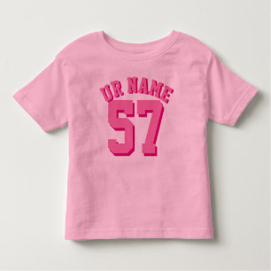 Pink Toddler   Sports Jersey Toddler T-Shirt