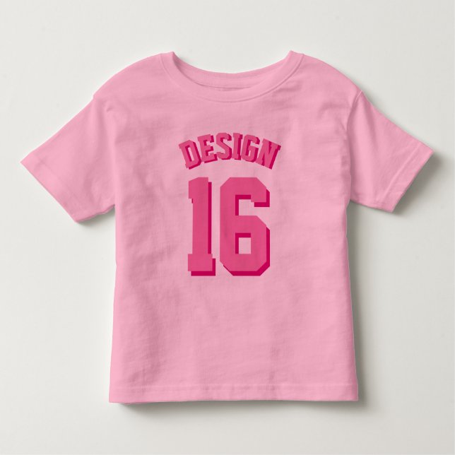 Pink Toddler | Sports Jersey Toddler T-Shirt (Front)