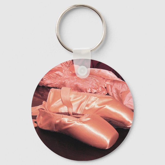 Pink Toe Shoes Photo Key Ring (Front)
