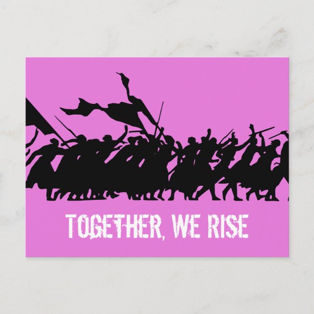 Pink "Together, We Rise" Postcard (Front)