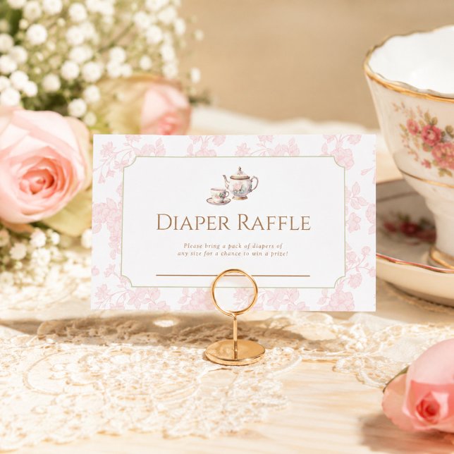 Pink Toile Baby Is Brewing Coffee insert 3.5x2 (Creator Uploaded)