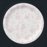 Pink Toile De Jouy Vintage Floral Chinoiserie Paper Plate<br><div class="desc">This Pink Chinoiserie Party Decor Collection, features delicate toile floral patterns for timeless elegance. Each piece in this collection showcases intricate designs in shades of pink, evoking a sense of sophistication and elegance. ★ Let me help you plan your next party! ★ If you need coordinating décor, please check my...</div>