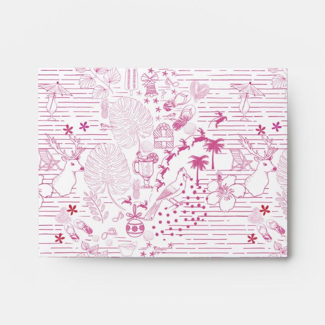 Pink toile envelope (Front)