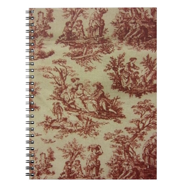 Pink Toile Notebook (Front)