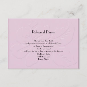 Pink Tone on Tone Hibiscus Rehearsal Dinner Invitation