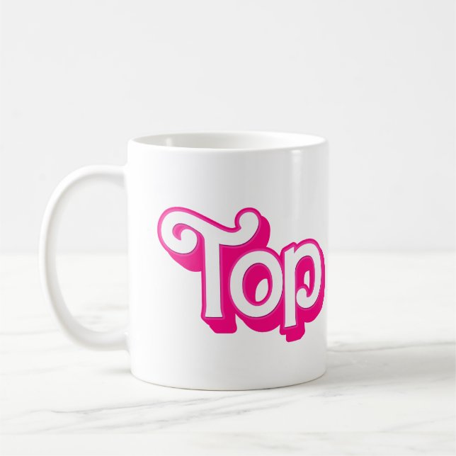 Pink Top Coffee Mug (Left)