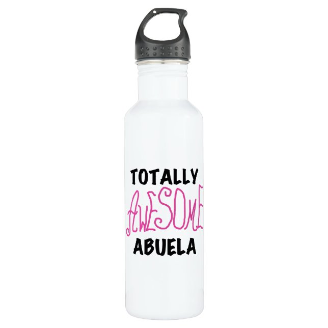 Pink Totally Awesome Abuela 710 Ml Water Bottle (Front)