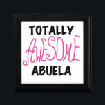Pink Totally Awesome Abuela Gifts Gift Box<br><div class="desc">Totally Awesome Abuela keepsakes,  cards,  buttons,  stickers,  and more for the totally awesome grandmother or abuela to be with bright pink text with black or white text for light and dark colours t-shirts and giffts. Great gifts for great grandparents!</div>