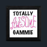 Pink Totally Awesome Gammie Gifts Gift Box<br><div class="desc">Totally Awesome Gammie notebooks,  tiles,  mugs,  gammie keepsakes,  cards,  buttons,  stickers,  and more for the totally awesome grandmother or gammie to be with pink and black text.</div>