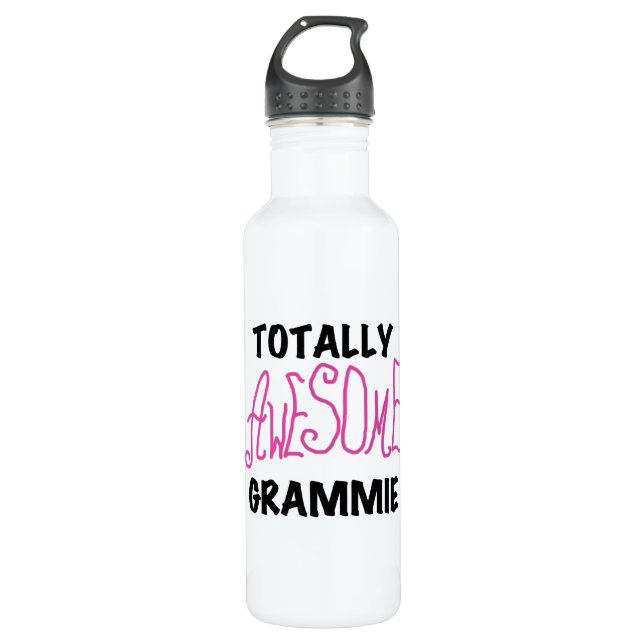 Pink Totally Awesome Grammie 710 Ml Water Bottle (Front)
