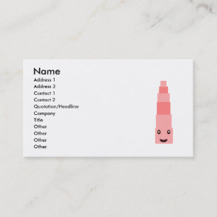Pink tower business card