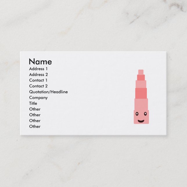 Pink tower business card (Front)