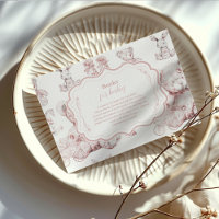 Pink Toys Toile De Jouy Baby Shower Books for Baby