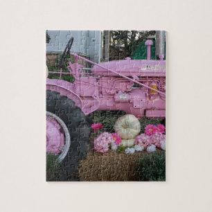 Pink Tractor Jigsaw Puzzle