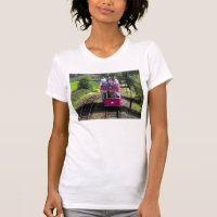 Pink Tram at passsing place