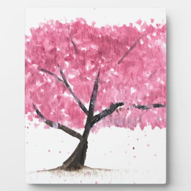 Pink tree cherry blossom plaque (Front)