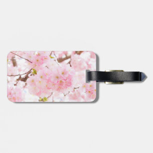 Pink Tree Cherry Flower Luggage Tag