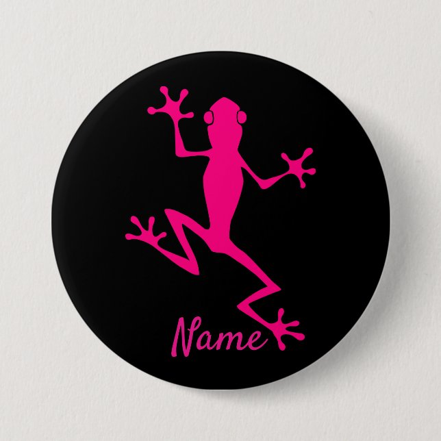 Pink Tree Frog Thunder_Cove  7.5 Cm Round Badge (Front)