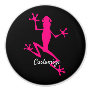 Pink Tree Frog Thunder_Cove  Ceramic Knob