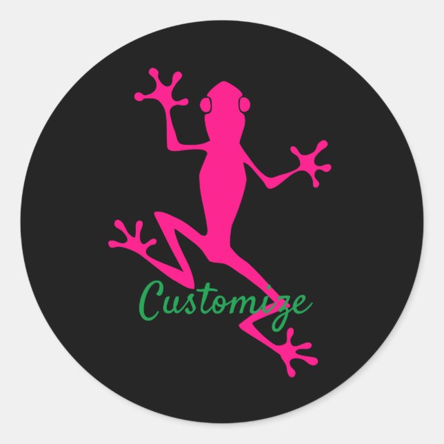 Pink Tree Frog Thunder_Cove  Classic Round Sticker (Front)