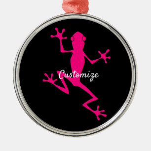 Pink Tree Frog Thunder_Cove Metal Ornament
