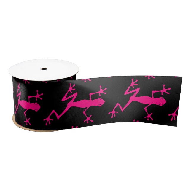 Pink Tree Frog Thunder_Cove  Satin Ribbon (Spool)