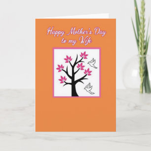 Pink Tree Mothers Day Card