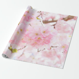 Pink Tree Sakura Cherry Blossom Wrapping Paper