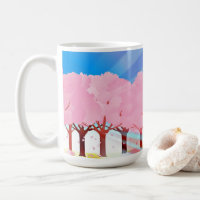 Pink Trees And Blue Sky Design