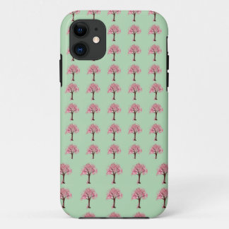 Pink Trees Pattern iPhone 11 Case
