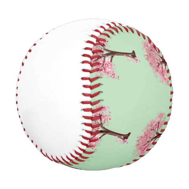 Pink Trees Pattern Sport Baseball (Angled)