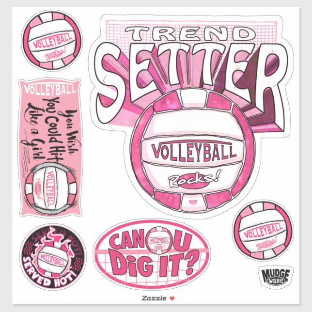 Pink Trend Setter Volleyball (Sheet)