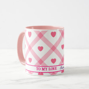 Pink Trendy Heart Valentines Day Collection Mug