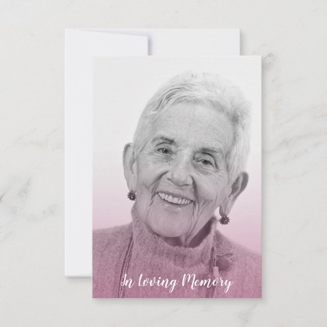 Pink Trendy Transparency Effect Funeral Dear Ones Save The Date (Front)